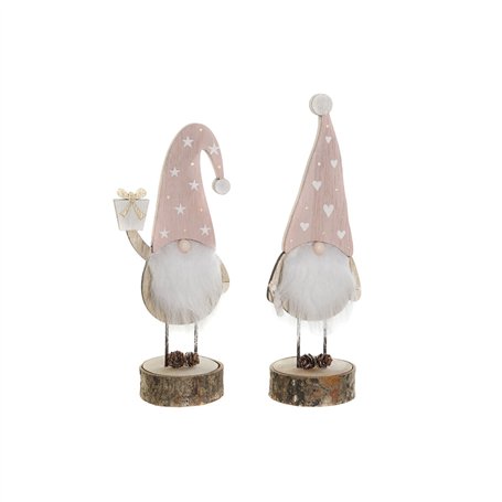 Décorations de Noël DKD Home Decor Naturel Rose clair Gnome 10 x 8 x 23