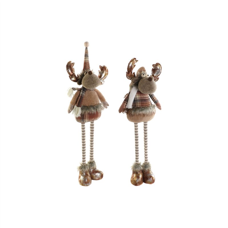 Image secondaire de Décorations de Noël DKD Home Decor Marron Renne 18 x 17 x 48 cm (2 Unités)
