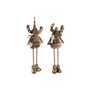Décorations de Noël DKD Home Decor Marron Renne 18 x 17 x 48 cm (2 Unités)
