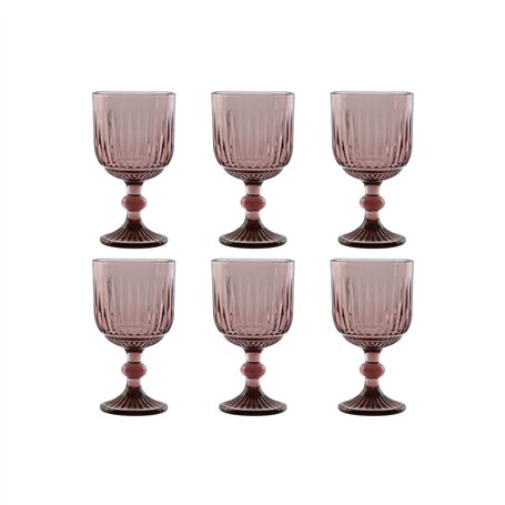 Set de Verres Home ESPRIT Rose Verre 380 ml (6 Unités)