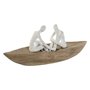 Figurine Décorative Home ESPRIT Blanc Naturel Bateau méditerranéen 42 x 14 x 16 cm