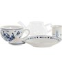 Théière Home ESPRIT Bleu Blanc Verre Porcelaine