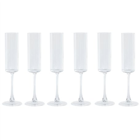 Verre à pied évasé de champagne et de cava Home ESPRIT Transparent Verre 160 ml (6 Unités)