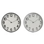 Horloge Murale Home ESPRIT Noir Gris PVC 30 x 4 x 30 cm (2 Unités)
