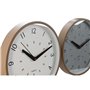 Horloge Murale Home ESPRIT Blanc Beige Gris PVC 30 x 4 x 30 cm (3 Unités)