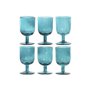 Set de Verres Home ESPRIT Turquoise Verre 300 ml (6 Unités)