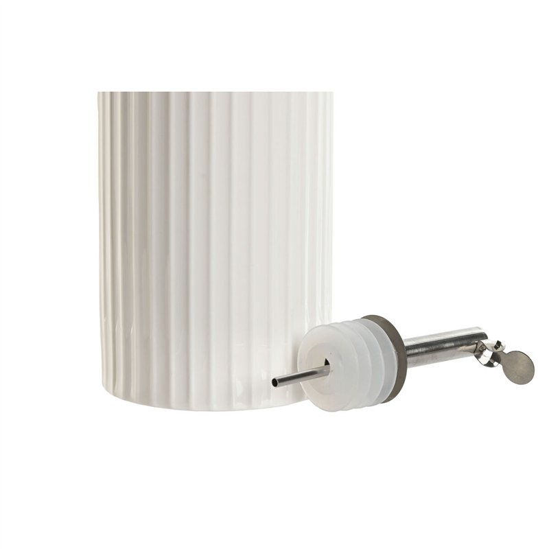 Image secondaire de Huilier Home ESPRIT Blanc Argenté Acier inoxydable Porcelaine Urbaine 350 ml 7 x 7 x 22 cm