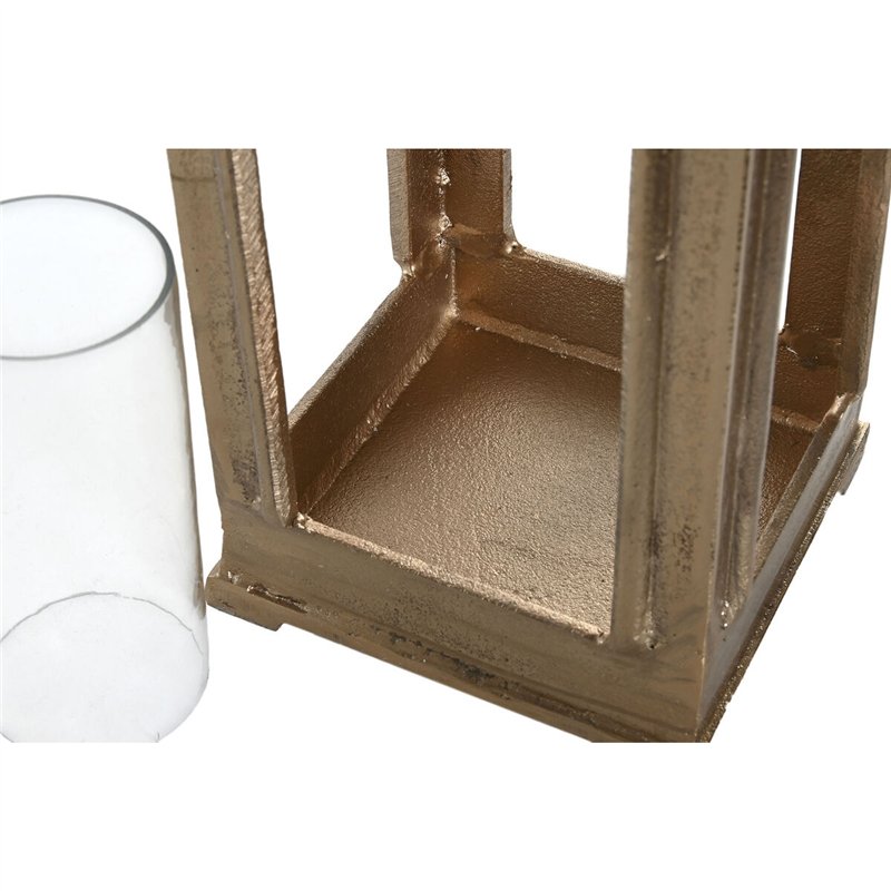 Image secondaire de Lanterne Home ESPRIT Doré Aluminium Verre Vintage 17 x 17 x 78 cm