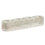 Bougeoir Home ESPRIT Crème Métal Verre 31 x 7 x 5 cm