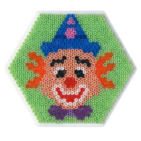 Hama - 5204H - Loisirs Créatifs - Sachet 2 Plaques Hexagonales pour Perles à Repasser Mini