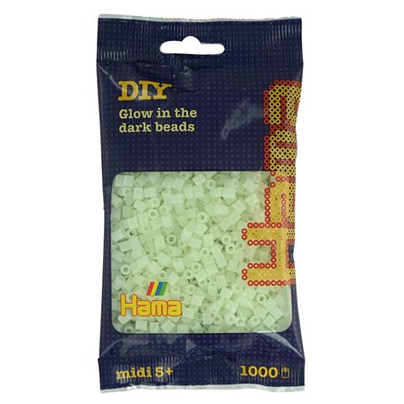 Hama - 207-55 - Loisirs Créatifs - Perles et Bijoux - Sachet 1000 Perles - Phosphorescent