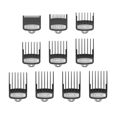 Wahl Guides de coupe Premium avec sac poly - ensemble de peignes de fixation premium