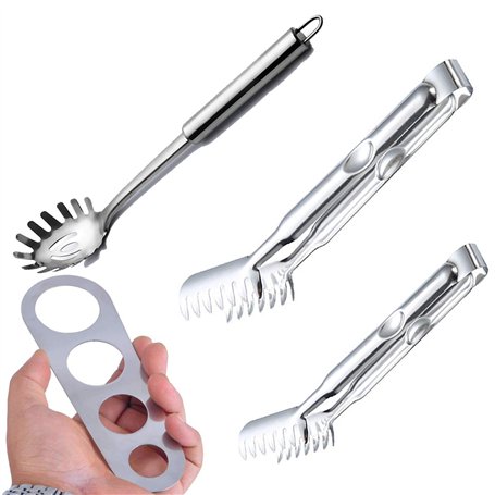 Lot de 4 de Serveur de Pâtes Acier Inoxydable