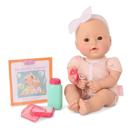 Baby Sweetheart - Poupée bébé de 30 cm - L'heure du Bain - Corps Doux - Accessoires pour l'heure du Bain - Jeu de Simulation - J