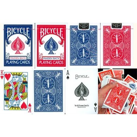 Bicycle Jeu Maiden Back - Dos Rouge