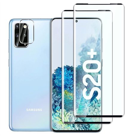 Dlxiks 2 Pièces Verre Trempé Pour Samsung Galaxy S20 Plus / S20+ avec 2 Pièces Caméra Arrière Protecteur