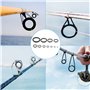 JDCMEI 55 Pièces Anneaux de Guidage de Canne à Pêche, Canne à Pêche Céramique Guides Anneau 11 Tailles 3,8mm-29,8mm Anneaux de G