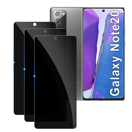 [3 Pièces] Anti-Espion Verre Trempé pour Samsung Galaxy Note 20