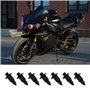 Rivet Plastique, Clips de Fixation pour Voiture, 40 Pièces Clips de Retenue Carrosserie pour Yamaha/Suzuki/Kawasaki/Forza, Clip
