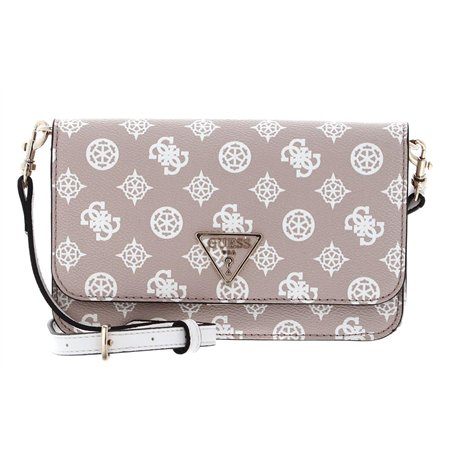 GUESS Noelle Xbody Flap Organizer Rosewood Logo