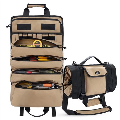 Koolertron Sac à Outil Imperméable Trousse Sacoche Enroulable Porte Outils 900D Oxford Portable Rangement Oxford Portable Rangem