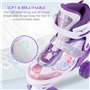 Hikole Patin a Roulette Enfant Fille Garcon Patin à Roulette Ajustable Roller 4 Roues avec Lumineuses Les Patins à roulettes pou