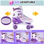 Hikole Patin a Roulette Enfant Fille Garcon Patin à Roulette Ajustable Roller 4 Roues avec Lumineuses Les Patins à roulettes pou