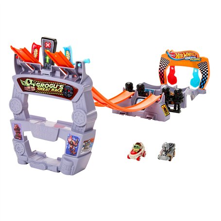 Hot Wheels Coffret Grande Course Grogu Star Wars Racerverse avec Voitures De Course en Métal