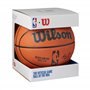 Wilson Ballon de Basket, NBA OFFICIAL GAME BALL, pour jeu en salle, Cuir, Taille : 7, Marron