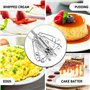 Zulay Kitchen Fouet rotatif - Acier inoxydable batteur à œufs manuel en acier inoxydable batteur rotatif multifonctionnel pour f