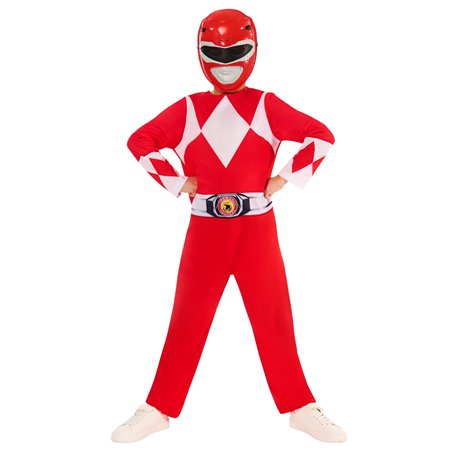 Rubies - HASBRO Power Rangers officiel - Déguisement Power Ranger rouge 7-8 ans
