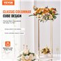 VEVOR 10PCS Support de Fleurs de Mariage 80 cm Porte-fleurs Métal Doré Centre de Table Mariage Vase Géométrique Stratifié Acryli