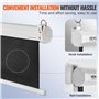 VEVOR Écran de Projection Enroulable Manuel 100 Pouces 16:9 HD 4K Toile de Vidéoprojecteur Anti-Plis Grand Angle de Vision Monta