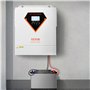 VEVOR Onduleur Solaire Hybride 3500 W Chargeur à Onde Sinusoïdale Pure Tout-en-Un, 24 V CC vers 220/230 V CA, avec Contrôleur So