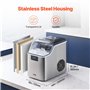 VEVOR Machine à Glaçons de Comptoir Rendement 20,4 kg/24 h, Appareil de Préparation de Glaçons Portable, Autonettoyante avec Pel
