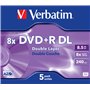 Verbatim DVD+R DL x 5 8.5 Go