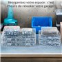 Winter Shore Petites Boites Plastiques Transparentes Rectangulaires en Plastique [Lot de 24] - Boîtes de Rangement avec Couvercl