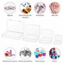 Winter Shore Petites Boites Plastiques Transparentes Rectangulaires en Plastique [Lot de 24] - Boîtes de Rangement avec Couvercl