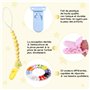 LIHAO Pince à Sucette Bretelle Attache Clip en Plastique - Lot de 50 pièces, 10 Couleurs