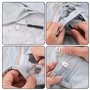 50 Pièces Boutons de Jeans Métalliques - Remplacement Sans Couture Pour Pantalon, Instantanés Réglables Amovibles - 10 Styles Av