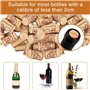 LPAMABA 100 PCS Bouchon de Vin Liege Bouchon de Vin Réutilisable Bouchon de Bouteille de Vin en Bois Bouchons en Liège pour Bout
