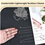 HEKOBAG 30 Pcs Chaînes de Collier, Chaîne en Acier Inoxydable Argent 50 cm, Chaîne pour Fabrication de Bijoux avec Fermoir Mousq