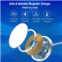 Chargeur Sans Fil Magnétique pour iPhone, Chargeur Rapide MagSafe USB C 15W, Station de Charge Inductive Sans Fil Qi type C Comp