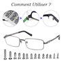 Gasea 1000pcs Mirco Kit Vis de Réparation de Lunettes Lunettes de Soleil Montres Écrou Assortiment Remplacement Vis de Lunettes 