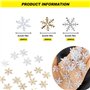 Lot de 900 confettis en forme de flocons de neige blancs et dorés - Décoration d'hiver et de Noël - Petite décoration de table -