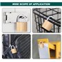 Lot de 2 cadenas avec 3 clés - Serrure de 38 mm - Résistant aux intempéries - Avec serrure à clé - Pour valise, armoire, garage,