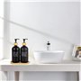 BARAKYEG Distributeur de Savon Noir Mat Set 500ml en Verre Distributeur de Liquide Vaisselle Flacon Pompe pour Cuisine,Douche.av