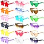 MOYKSRR 18 Paires de Lunettes en Forme de Cœur/Étoile Hippie Rétro