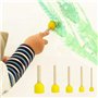 UHAPEER 44 Pièces Éponge Brosses de Peinture Enfant DIY Outils de Peinture Kits pour Enfants pour Apprentissage Précoce Graffiti