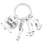 DECARETA Porte-clés Pendentif Lettrage Créatif avec des Mots Personnalisé pour papa et Outils de Réparation en Alliage Keychains
